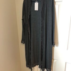 Charcoal Colored Duster Cardigan